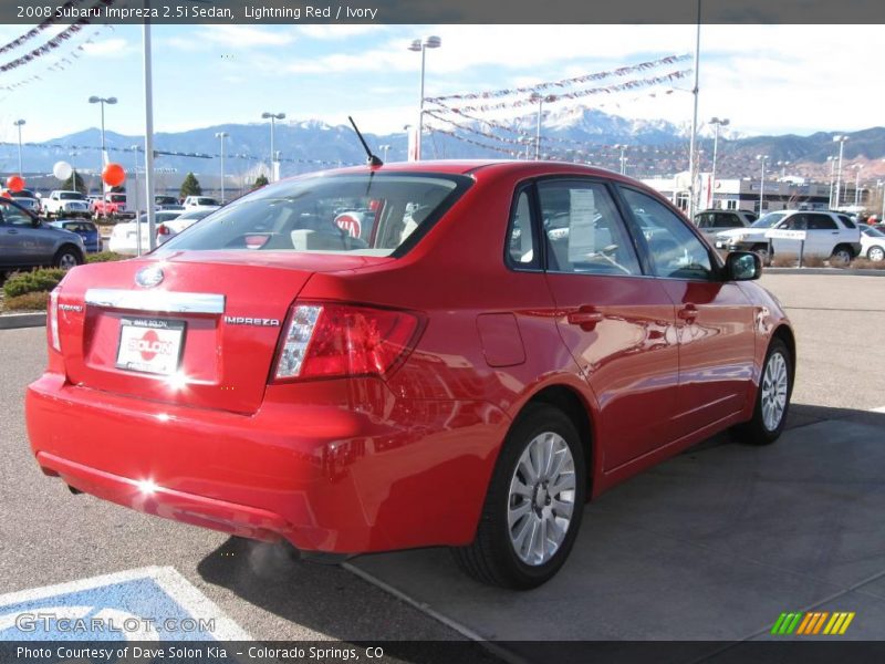Lightning Red / Ivory 2008 Subaru Impreza 2.5i Sedan