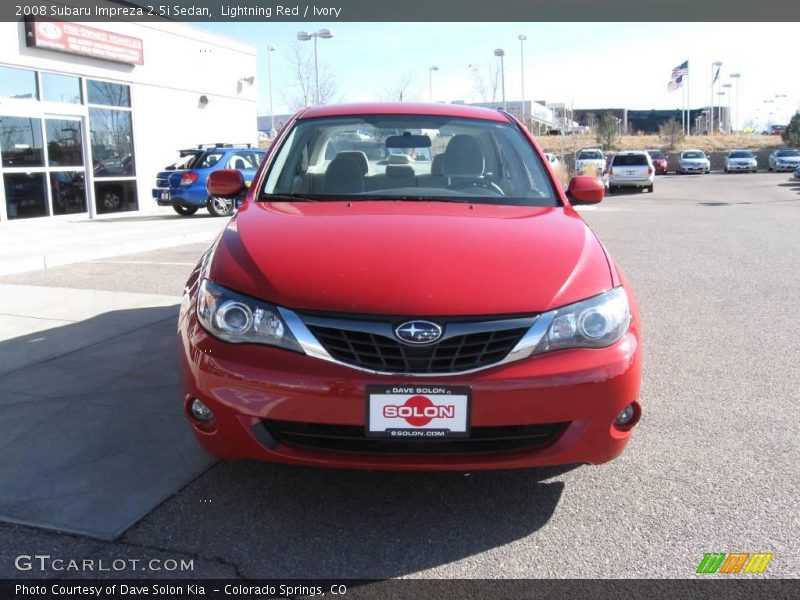 Lightning Red / Ivory 2008 Subaru Impreza 2.5i Sedan