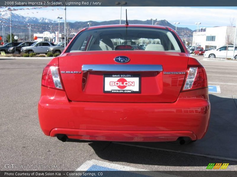Lightning Red / Ivory 2008 Subaru Impreza 2.5i Sedan