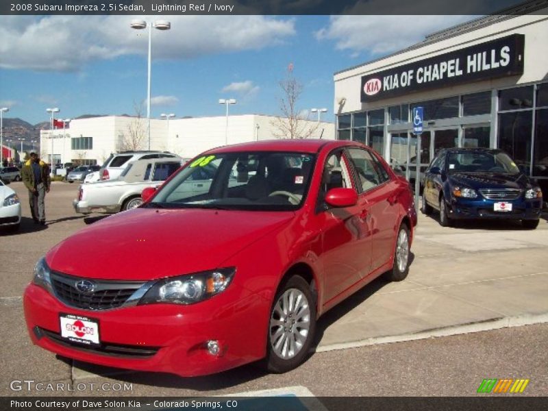 Lightning Red / Ivory 2008 Subaru Impreza 2.5i Sedan