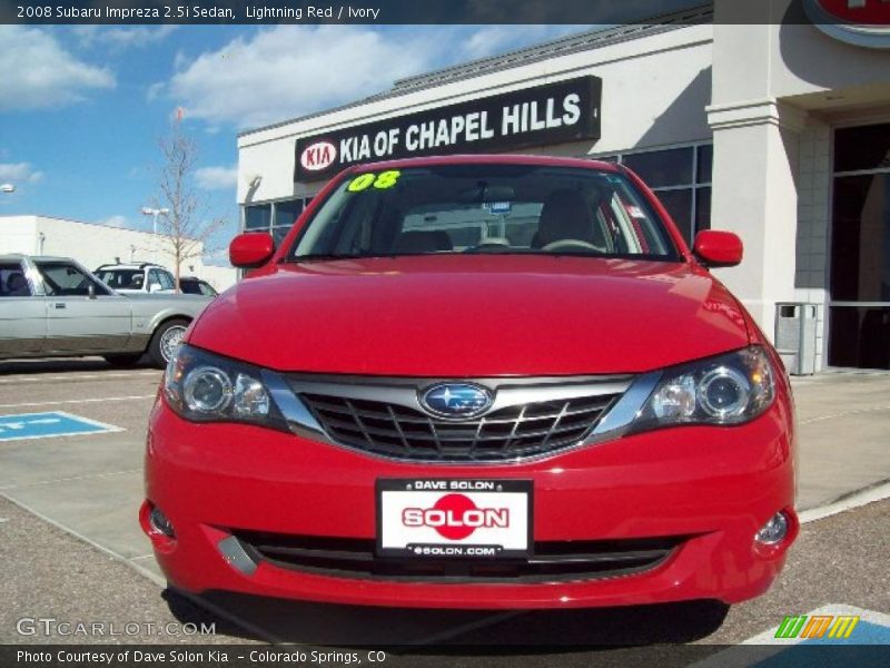 Lightning Red / Ivory 2008 Subaru Impreza 2.5i Sedan