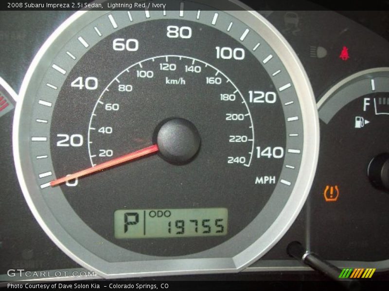 Lightning Red / Ivory 2008 Subaru Impreza 2.5i Sedan