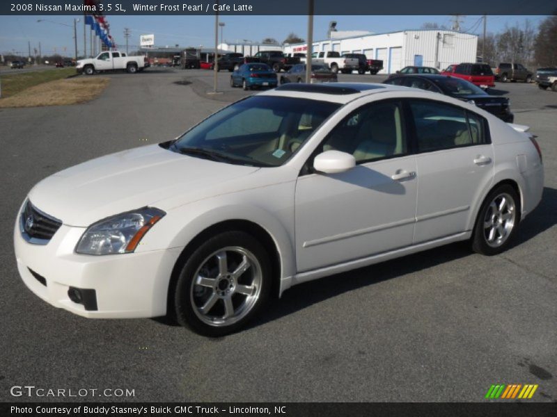 Winter Frost Pearl / Cafe Latte 2008 Nissan Maxima 3.5 SL