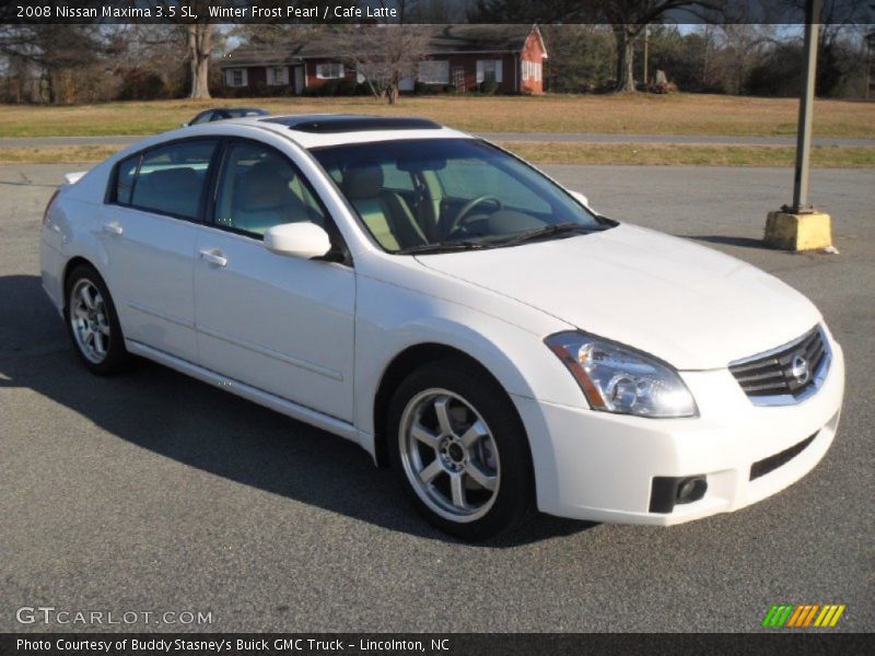 Winter Frost Pearl / Cafe Latte 2008 Nissan Maxima 3.5 SL