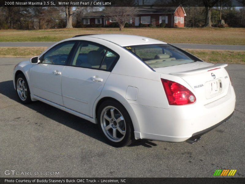 Winter Frost Pearl / Cafe Latte 2008 Nissan Maxima 3.5 SL