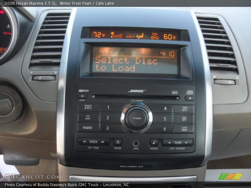 Winter Frost Pearl / Cafe Latte 2008 Nissan Maxima 3.5 SL