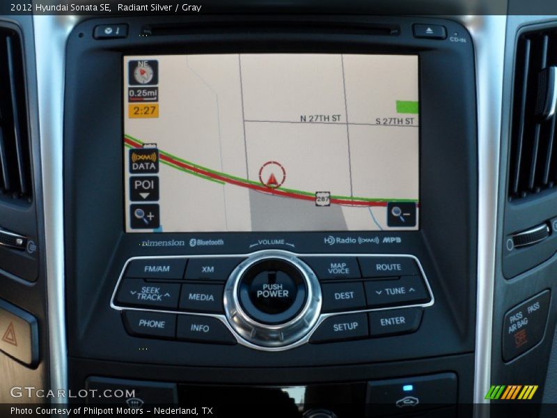 Radiant Silver / Gray 2012 Hyundai Sonata SE