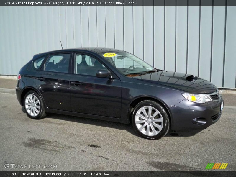 Dark Gray Metallic / Carbon Black Tricot 2009 Subaru Impreza WRX Wagon