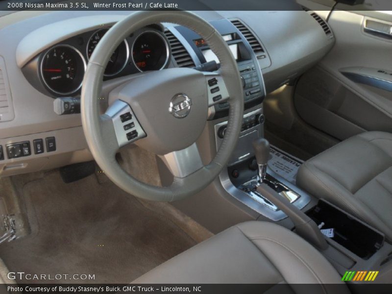 Winter Frost Pearl / Cafe Latte 2008 Nissan Maxima 3.5 SL