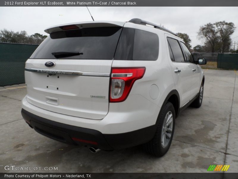 White Platinum Tri-Coat / Charcoal Black 2012 Ford Explorer XLT EcoBoost