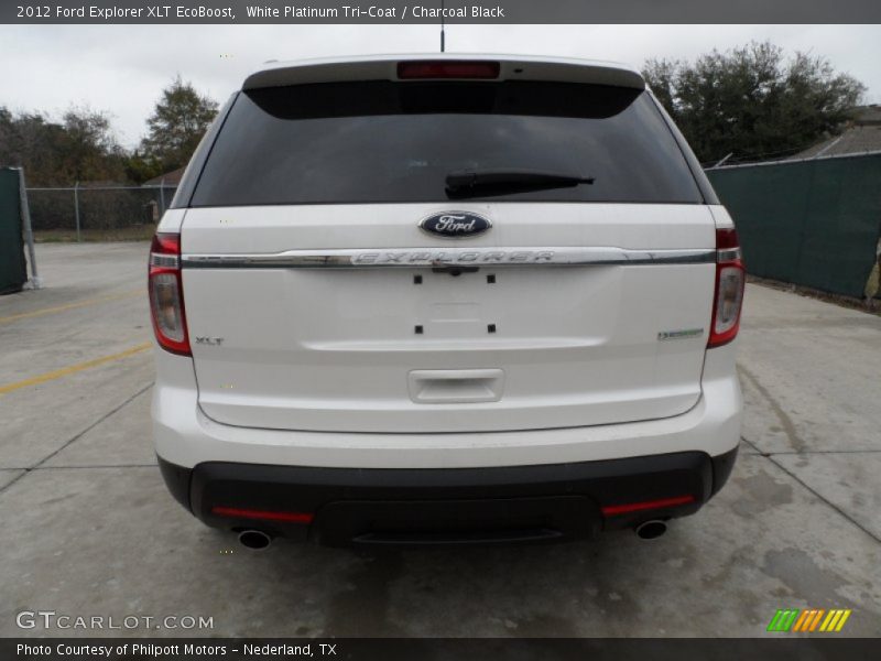White Platinum Tri-Coat / Charcoal Black 2012 Ford Explorer XLT EcoBoost