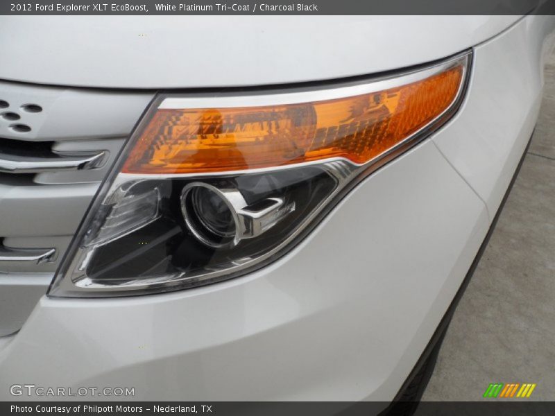 White Platinum Tri-Coat / Charcoal Black 2012 Ford Explorer XLT EcoBoost