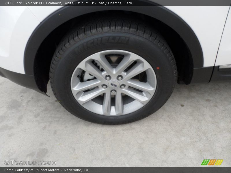 White Platinum Tri-Coat / Charcoal Black 2012 Ford Explorer XLT EcoBoost