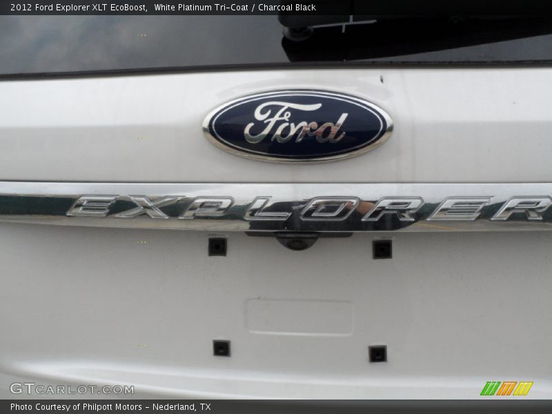 White Platinum Tri-Coat / Charcoal Black 2012 Ford Explorer XLT EcoBoost