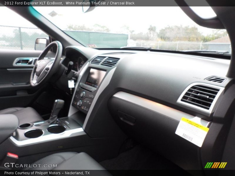 White Platinum Tri-Coat / Charcoal Black 2012 Ford Explorer XLT EcoBoost