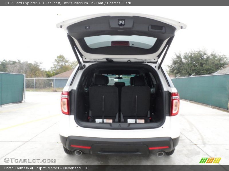 White Platinum Tri-Coat / Charcoal Black 2012 Ford Explorer XLT EcoBoost