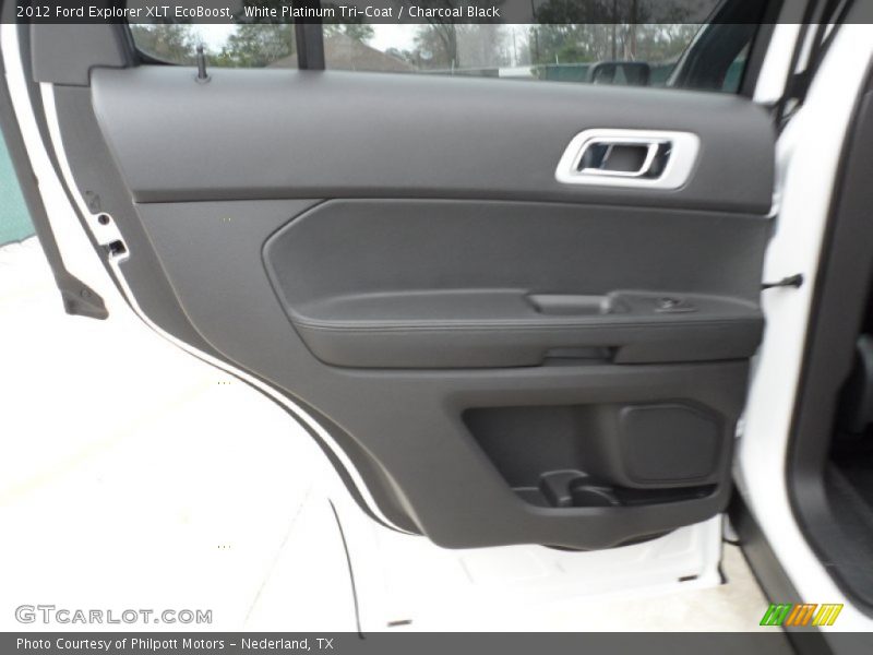 White Platinum Tri-Coat / Charcoal Black 2012 Ford Explorer XLT EcoBoost