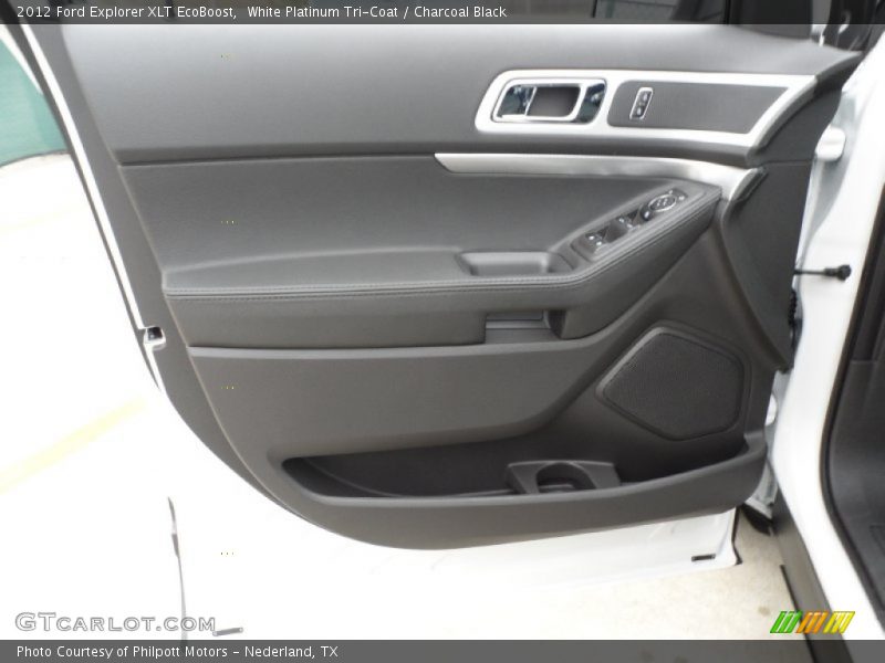 White Platinum Tri-Coat / Charcoal Black 2012 Ford Explorer XLT EcoBoost