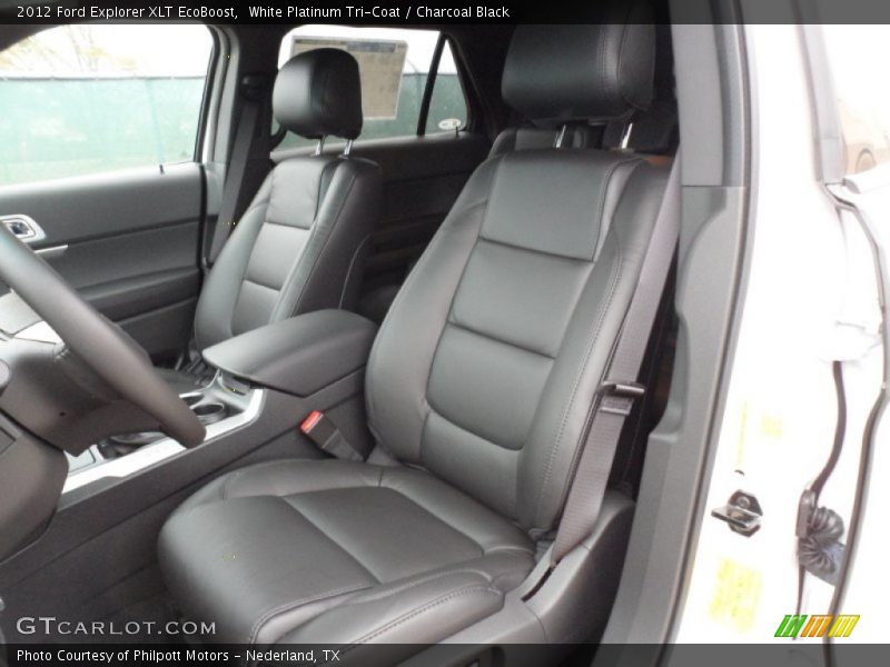 White Platinum Tri-Coat / Charcoal Black 2012 Ford Explorer XLT EcoBoost
