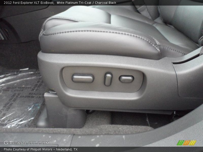 White Platinum Tri-Coat / Charcoal Black 2012 Ford Explorer XLT EcoBoost