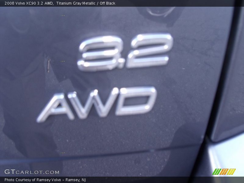 Titanium Gray Metallic / Off Black 2008 Volvo XC90 3.2 AWD