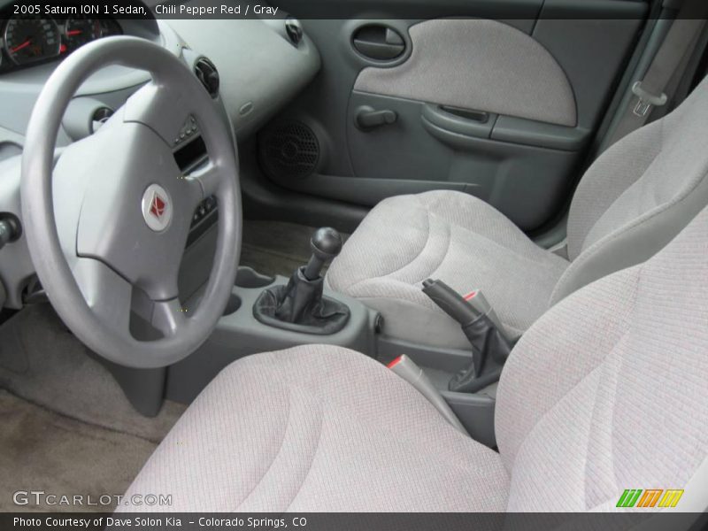 Chili Pepper Red / Gray 2005 Saturn ION 1 Sedan