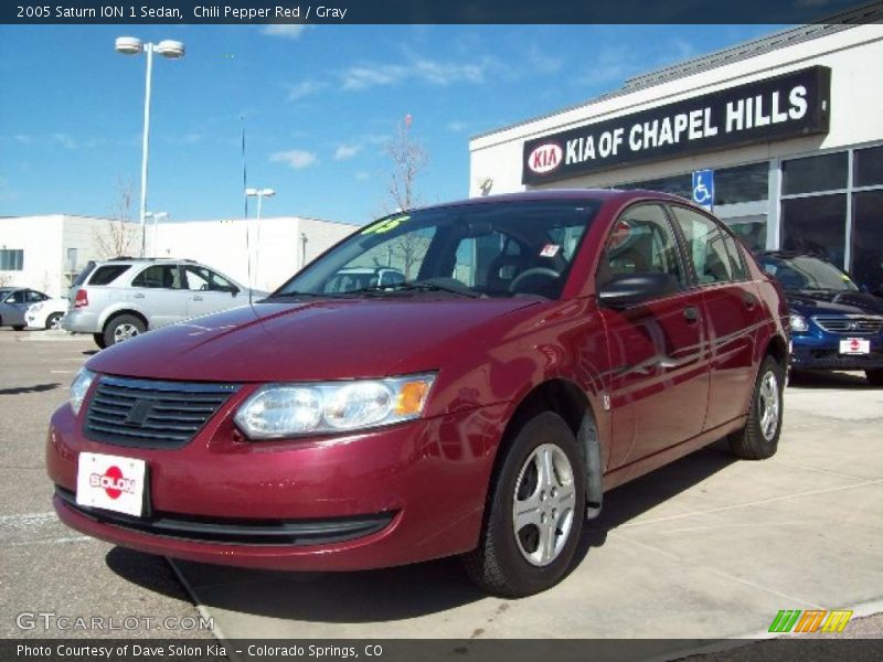 Chili Pepper Red / Gray 2005 Saturn ION 1 Sedan