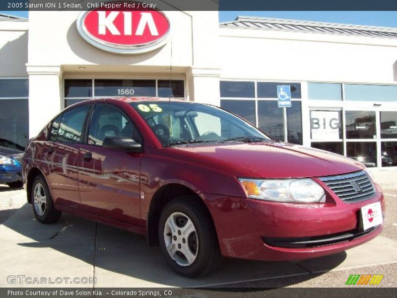 Chili Pepper Red / Gray 2005 Saturn ION 1 Sedan
