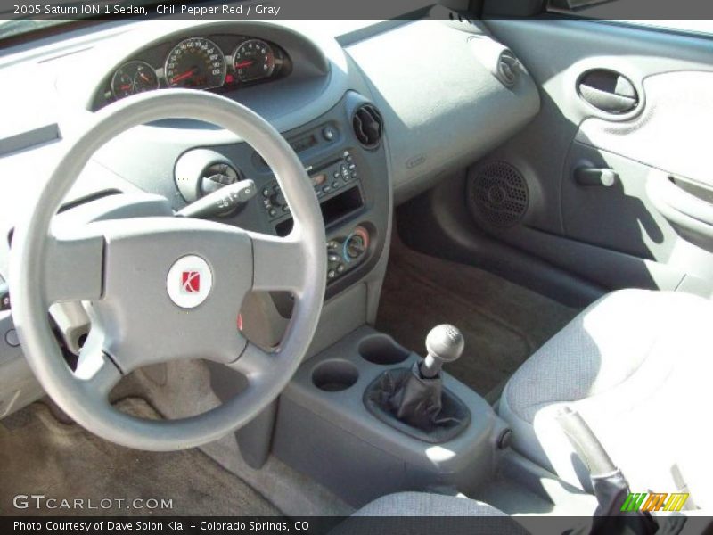 Chili Pepper Red / Gray 2005 Saturn ION 1 Sedan