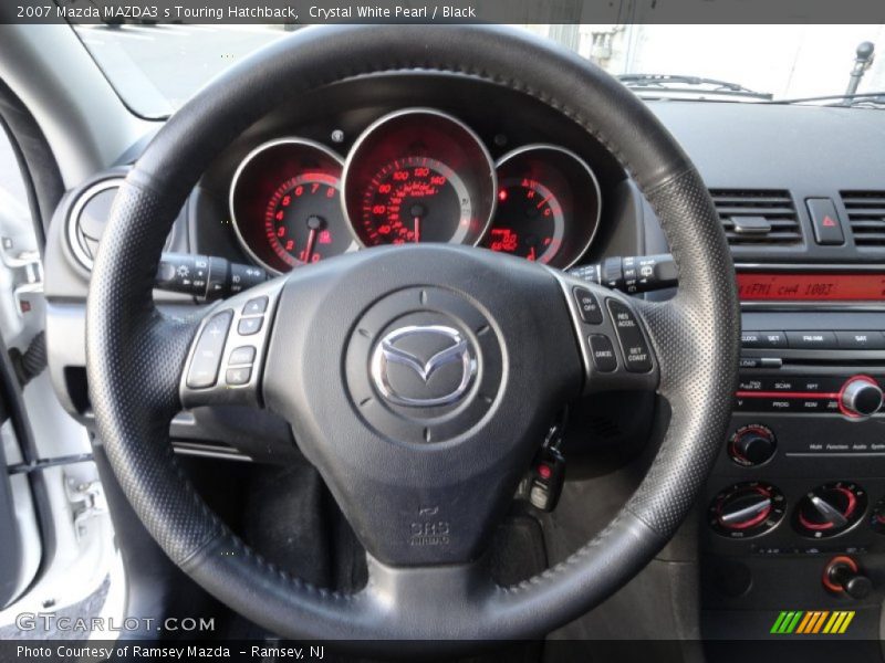 Crystal White Pearl / Black 2007 Mazda MAZDA3 s Touring Hatchback