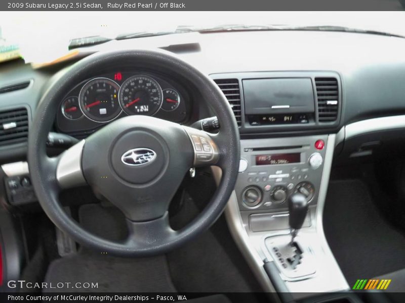 Ruby Red Pearl / Off Black 2009 Subaru Legacy 2.5i Sedan