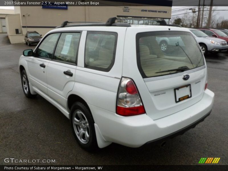 Aspen White / Desert Beige 2007 Subaru Forester 2.5 X