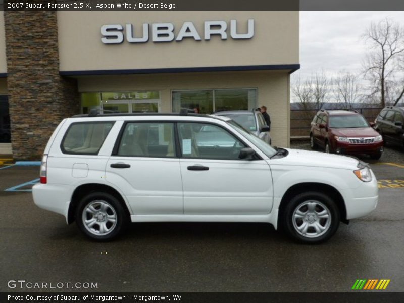 Aspen White / Desert Beige 2007 Subaru Forester 2.5 X