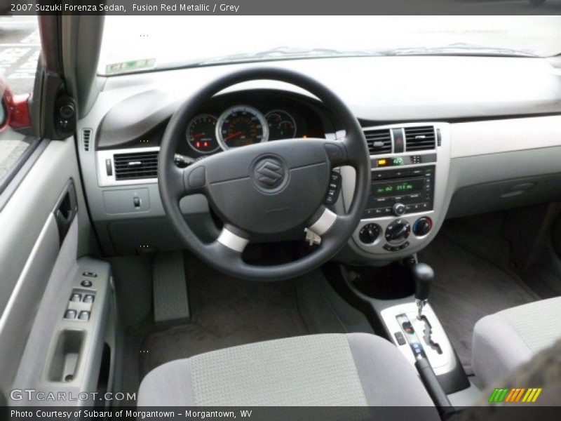 Fusion Red Metallic / Grey 2007 Suzuki Forenza Sedan