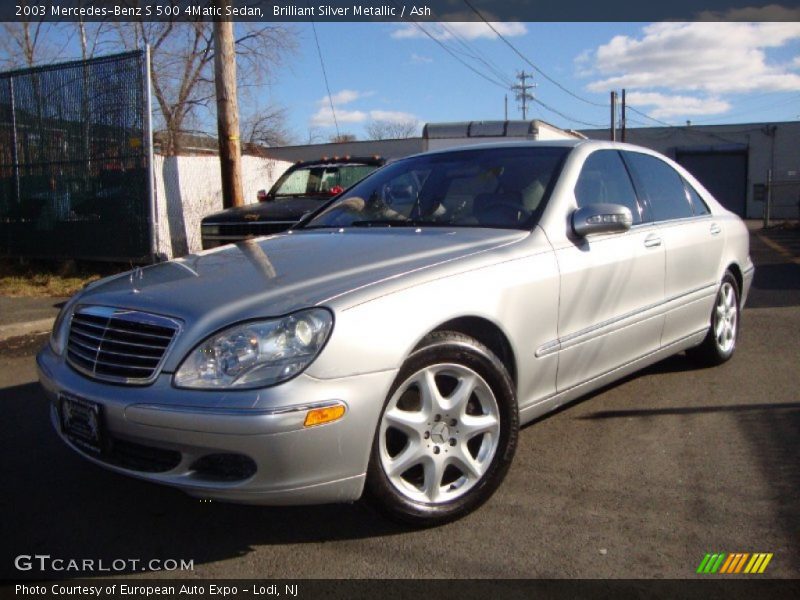 Brilliant Silver Metallic / Ash 2003 Mercedes-Benz S 500 4Matic Sedan