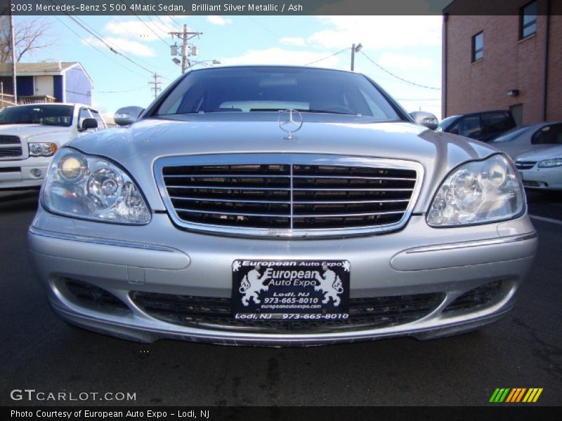 Brilliant Silver Metallic / Ash 2003 Mercedes-Benz S 500 4Matic Sedan