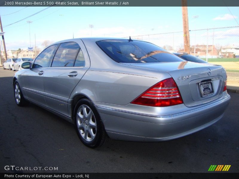 Brilliant Silver Metallic / Ash 2003 Mercedes-Benz S 500 4Matic Sedan