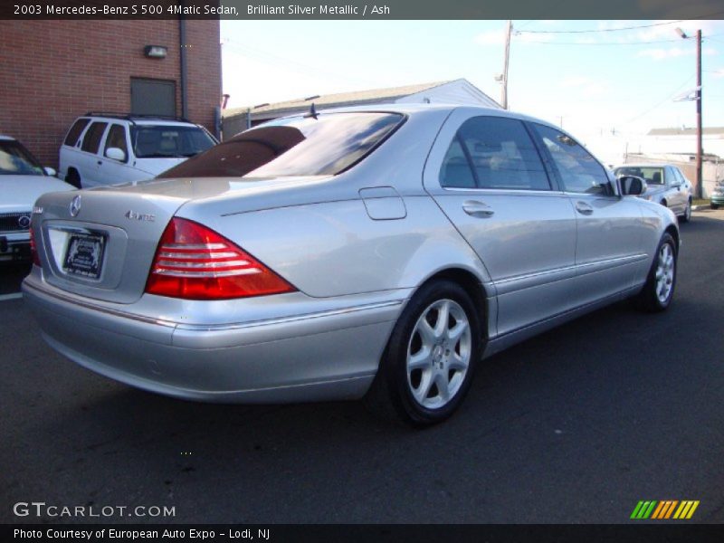 Brilliant Silver Metallic / Ash 2003 Mercedes-Benz S 500 4Matic Sedan