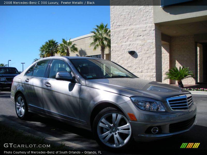 Pewter Metallic / Black 2008 Mercedes-Benz C 300 Luxury