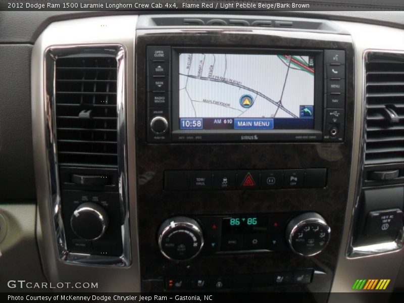 Flame Red / Light Pebble Beige/Bark Brown 2012 Dodge Ram 1500 Laramie Longhorn Crew Cab 4x4