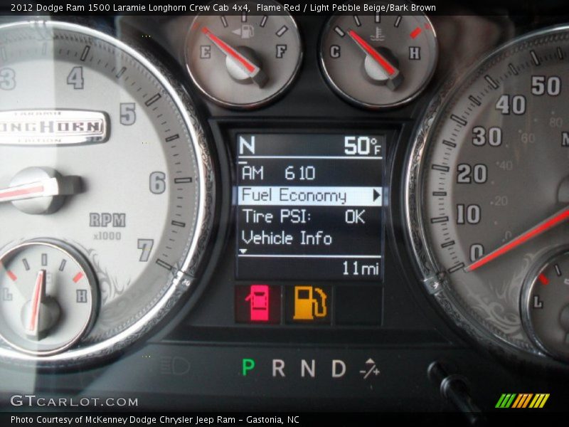 Flame Red / Light Pebble Beige/Bark Brown 2012 Dodge Ram 1500 Laramie Longhorn Crew Cab 4x4