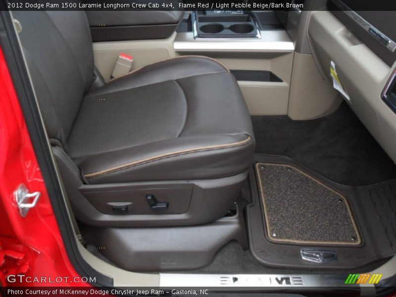 Flame Red / Light Pebble Beige/Bark Brown 2012 Dodge Ram 1500 Laramie Longhorn Crew Cab 4x4