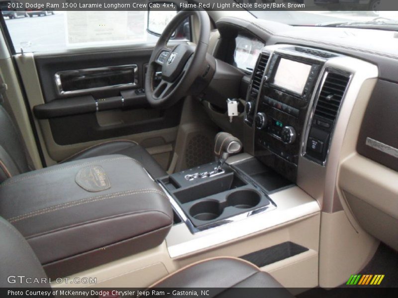 Flame Red / Light Pebble Beige/Bark Brown 2012 Dodge Ram 1500 Laramie Longhorn Crew Cab 4x4