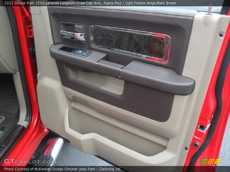 Flame Red / Light Pebble Beige/Bark Brown 2012 Dodge Ram 1500 Laramie Longhorn Crew Cab 4x4