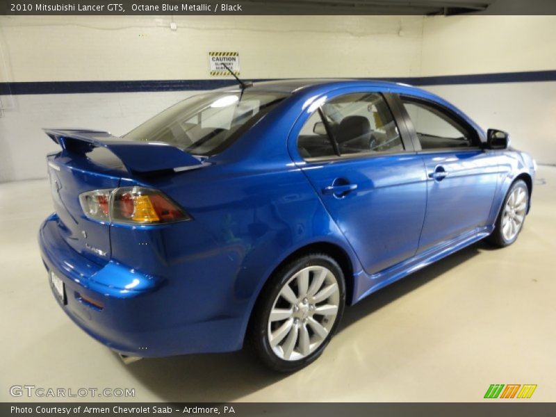 Octane Blue Metallic / Black 2010 Mitsubishi Lancer GTS