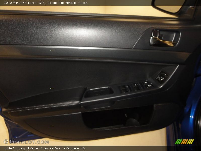 Octane Blue Metallic / Black 2010 Mitsubishi Lancer GTS