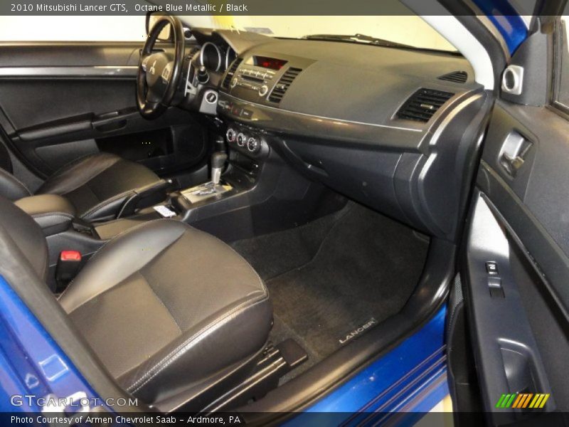 Octane Blue Metallic / Black 2010 Mitsubishi Lancer GTS