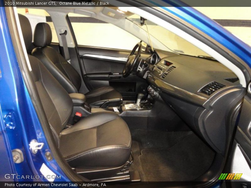 Octane Blue Metallic / Black 2010 Mitsubishi Lancer GTS