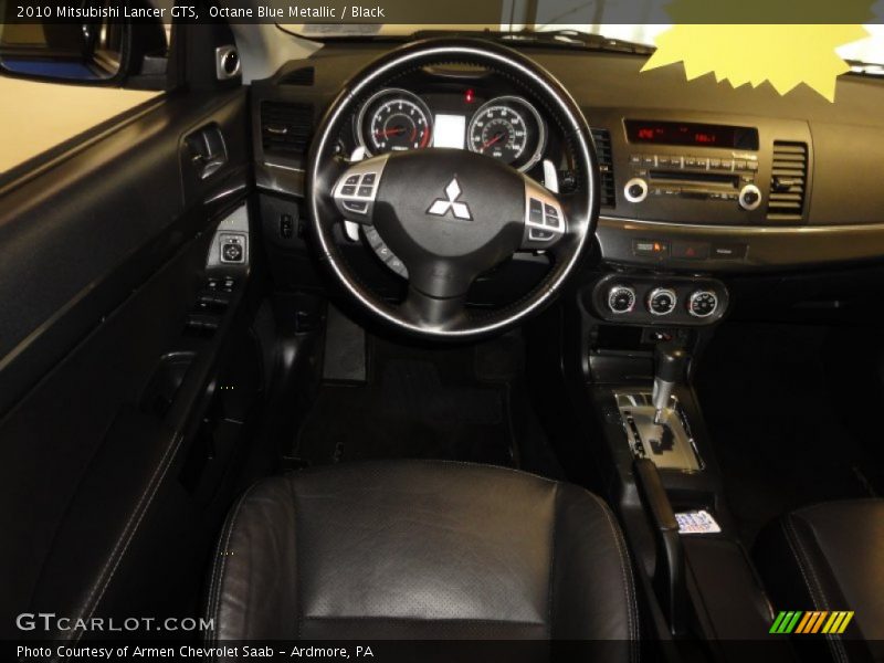 Octane Blue Metallic / Black 2010 Mitsubishi Lancer GTS