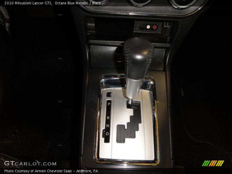 Octane Blue Metallic / Black 2010 Mitsubishi Lancer GTS